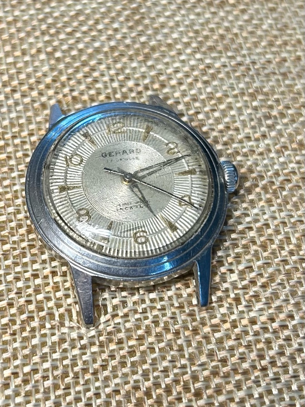 Vintage Gerard - Silver-Tone Men's Mechanical Watch